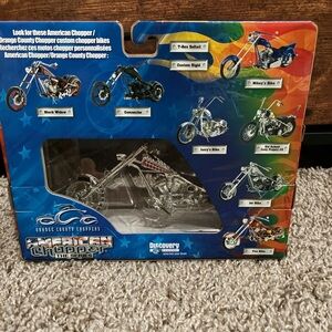 Silver Chopper Motorcycle Toy